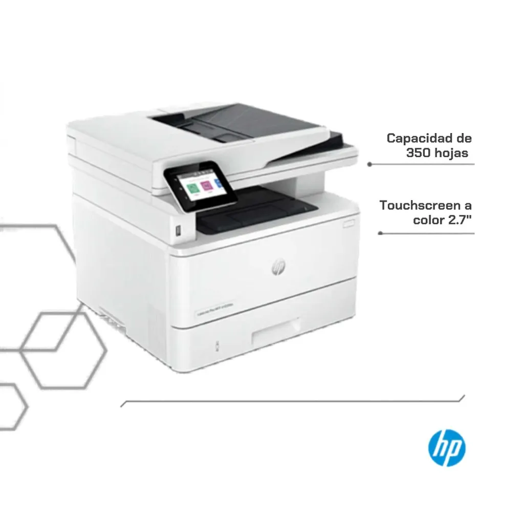 Multifuncional HP LaserJet Pro MFP 4103fdw con capacidad de papel de 350 hojas
