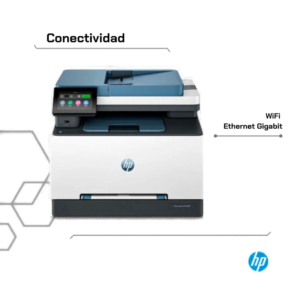 Impresora HP Color LaserJet Pro MFP 3303fdw conectividad USB Ethernet y WiFi