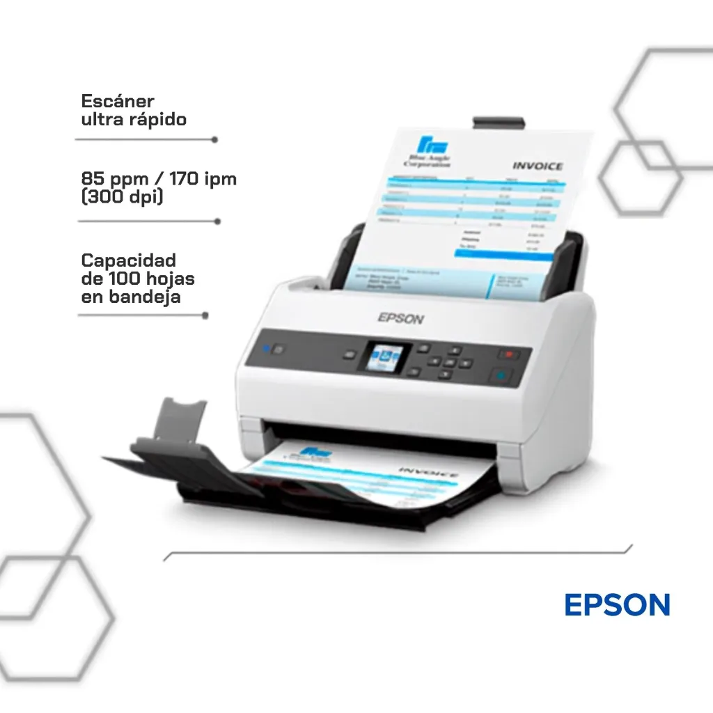 Escáner Epson DS-970 con panel LCD ultra rapido