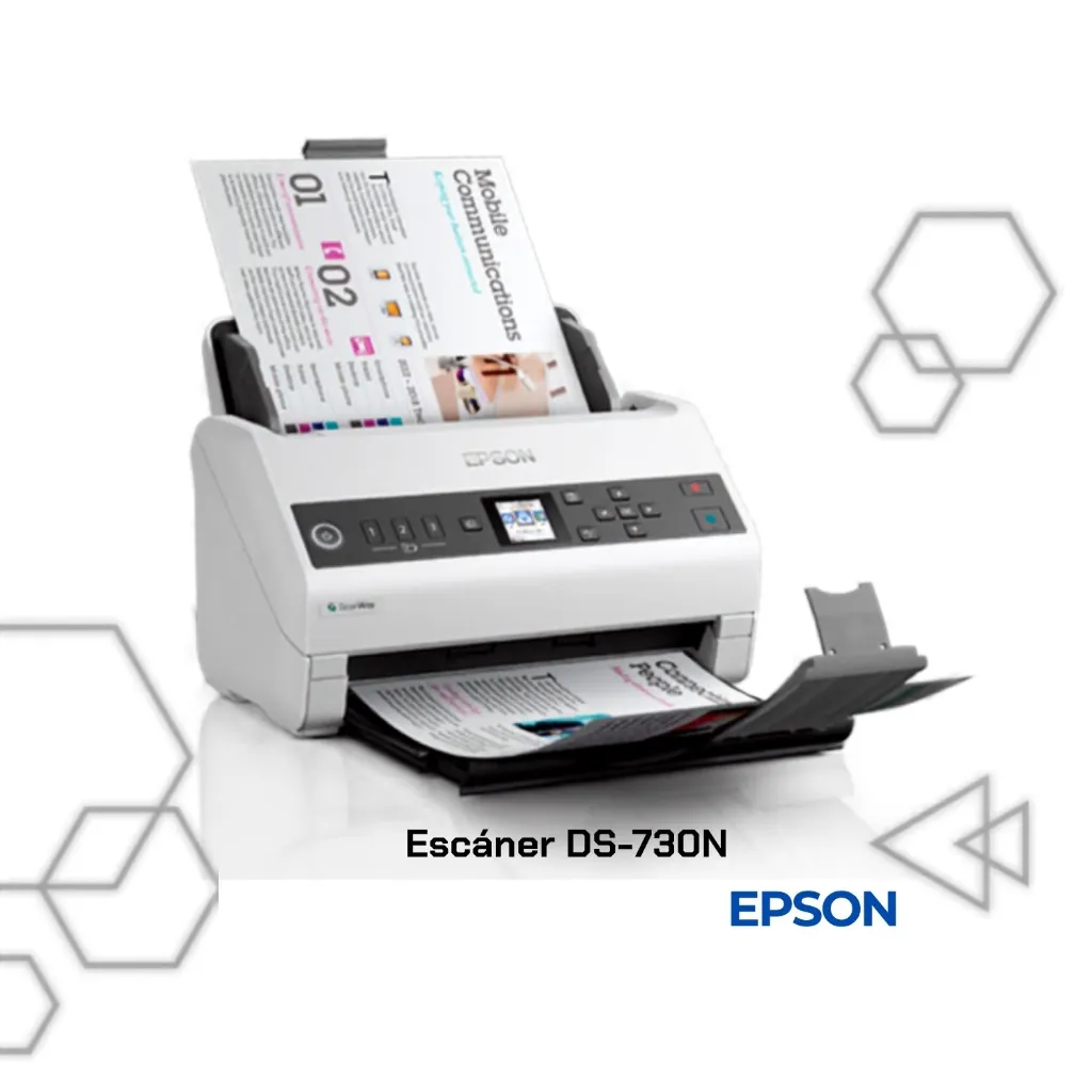 Escáner Epson DS-730N vista lateral