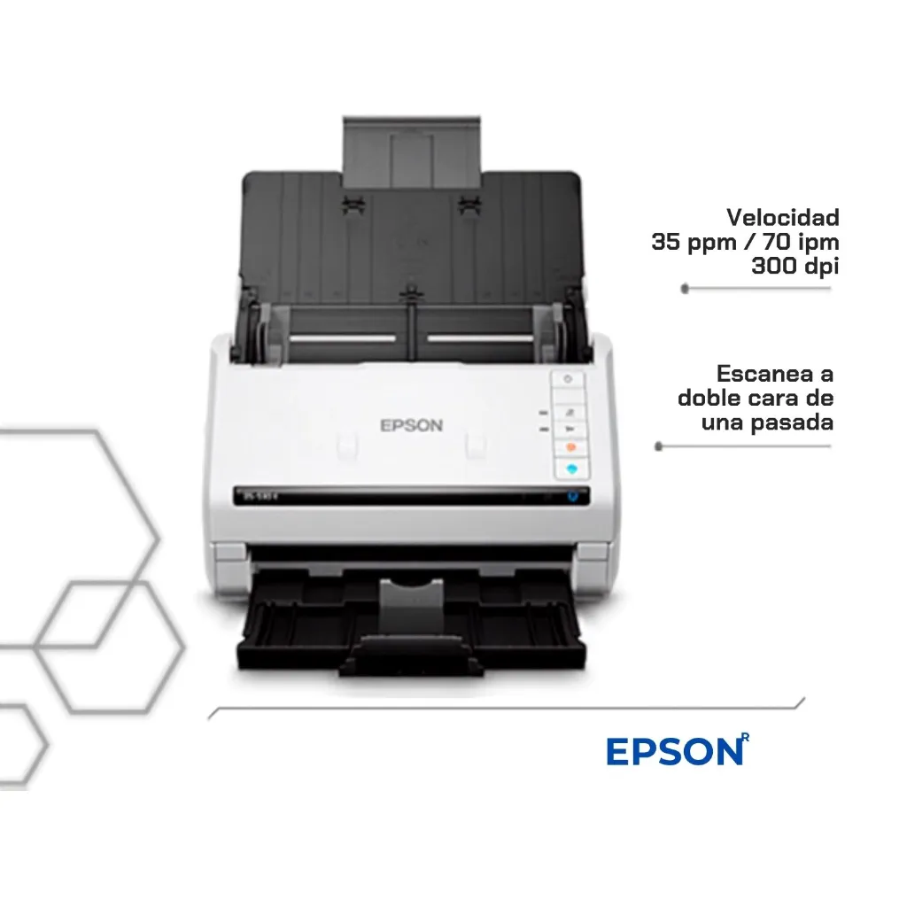 Escáner Epson DS-530 II escanea a doble cara