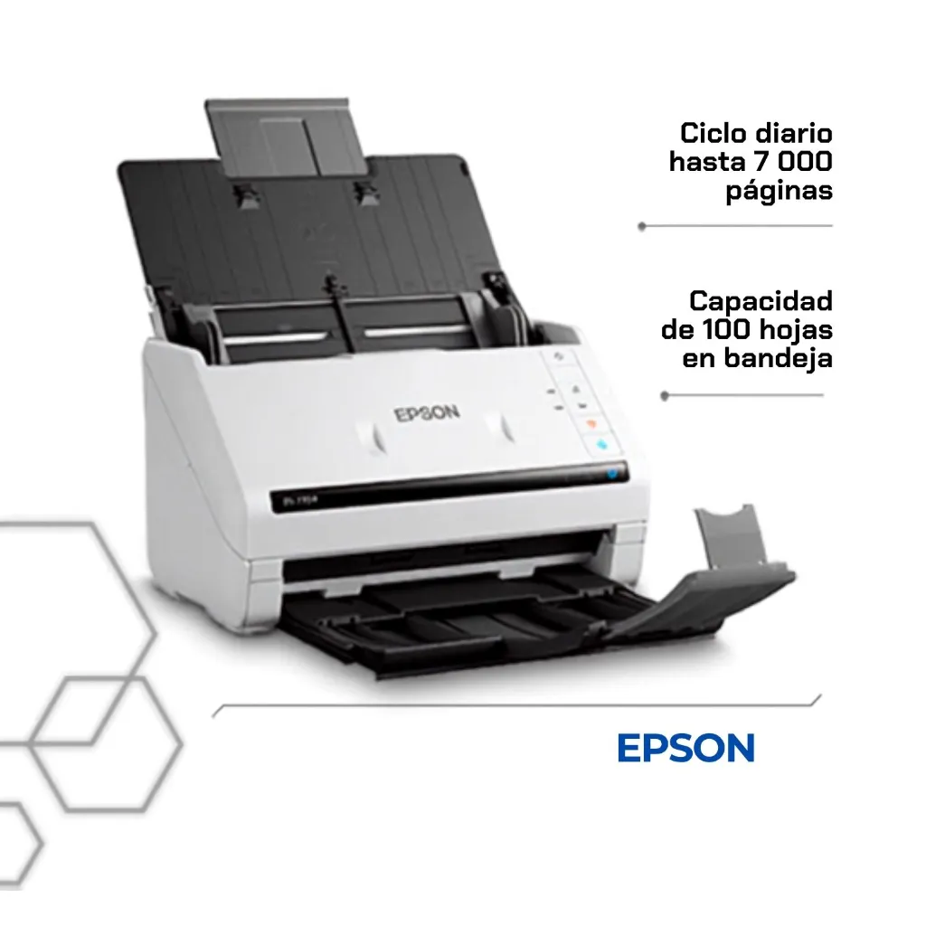 Escáner de documentos Epson DS-770 II con alimentador ADF de 100 hojas