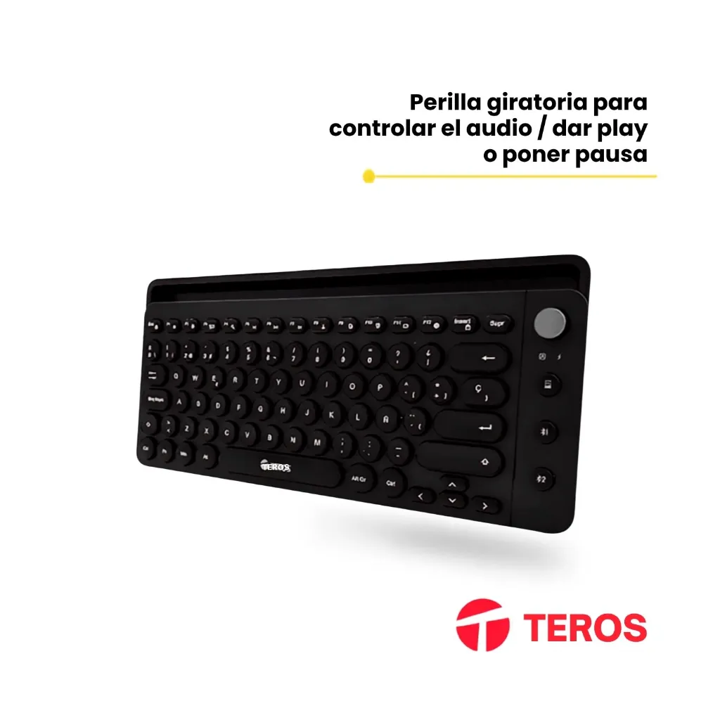 teclado-inalambrico-teros-con-perilla-audio.webp