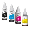 Pack de 4 Tintas T664 Originales (Negro, Cyan, Magenta, Amarillo)