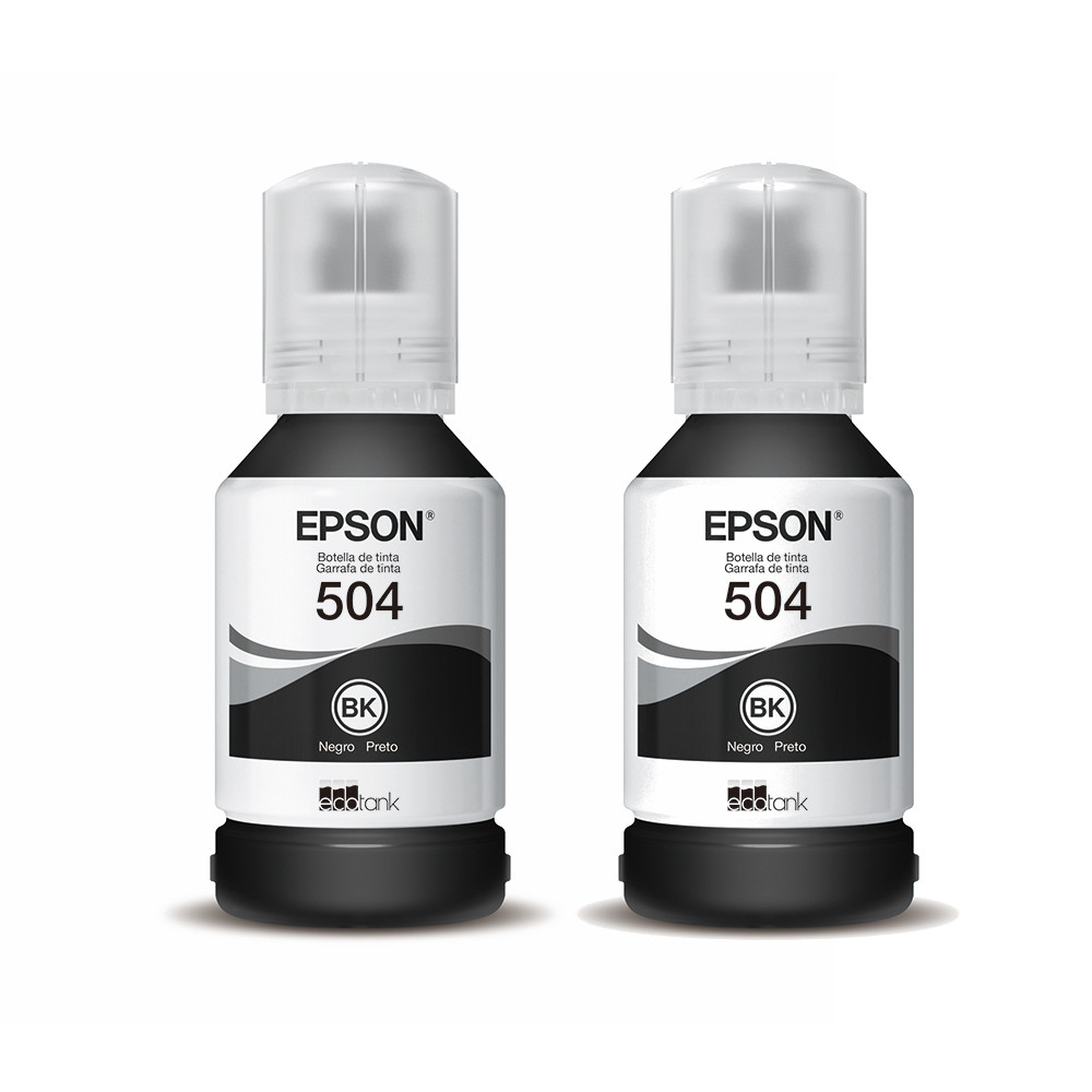 Pack de 2 Botellas de Tinta Negra T504