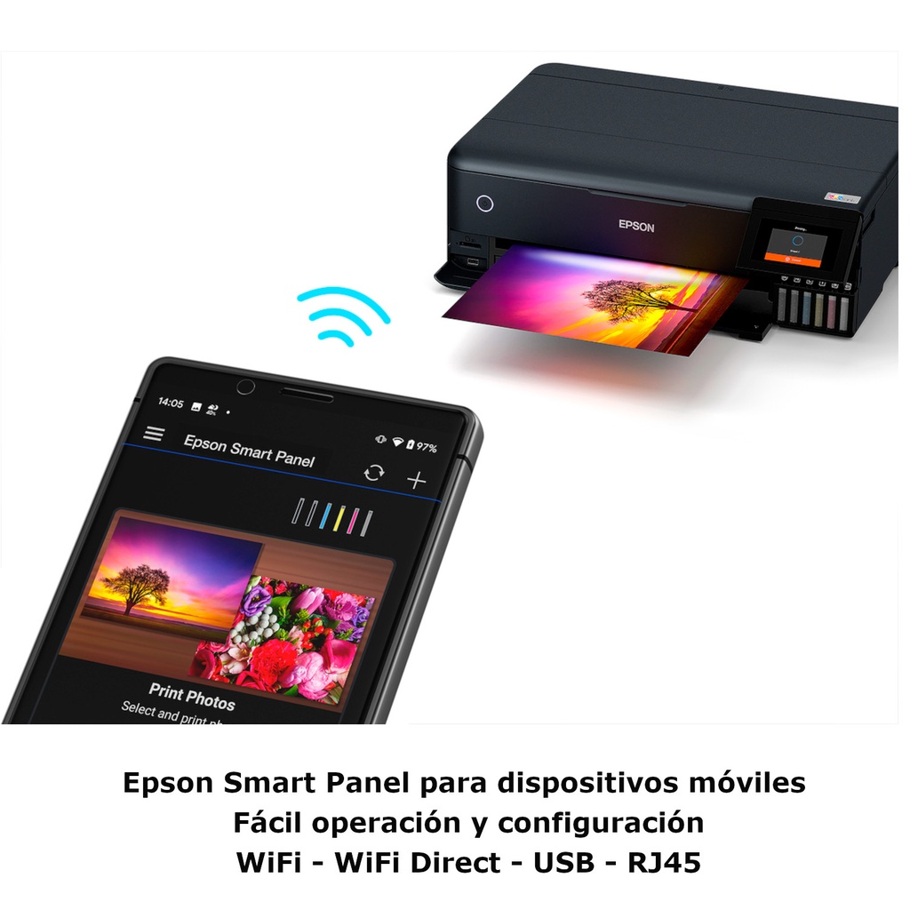 Impresora Multifuncional Epson EcoTank L8180 A3 Foto 6 Colores Duplex