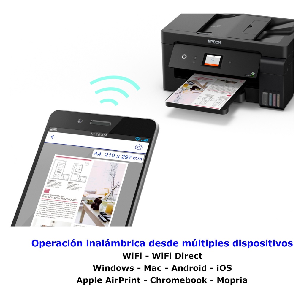Impresora Multifuncional Epson EcoTank L14150 A3 WiFi Duplex