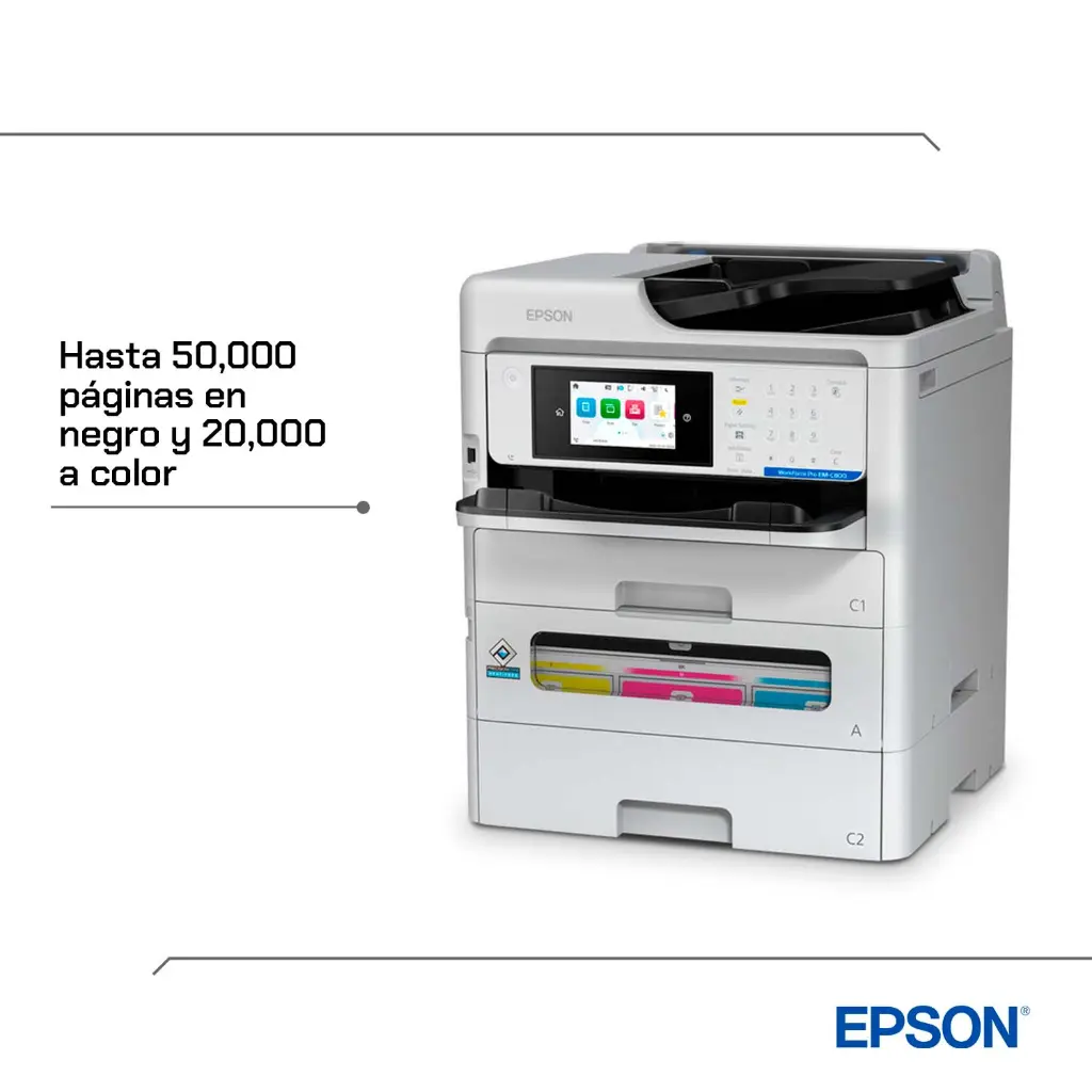 Sistema de tinta eficiente Epson EM C800 bajo costo por página