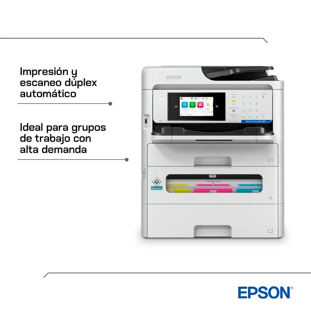 Conectividad de red y wifi Epson EM C800 para grupos de trabajo