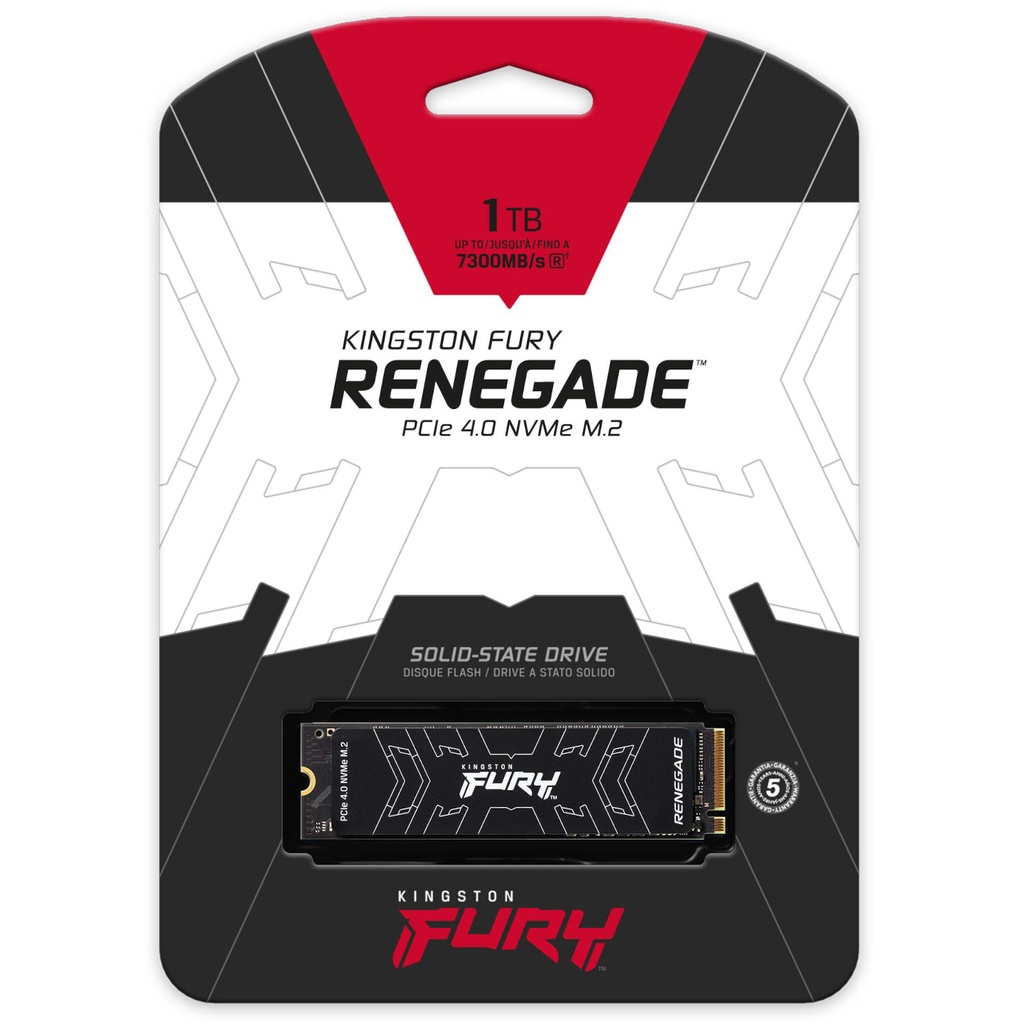 SSD Kingston FURY Renegade 1TB NVMe PCIe Gen 4.0 x4 M.2 2280 – Velocidad Extrema para Gaming y Alto Rendimiento