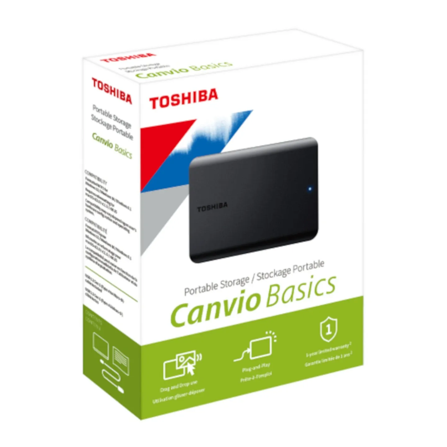 Disco Duro Externo Toshiba Canvio Basics 2TB USB 3.0 2.5"