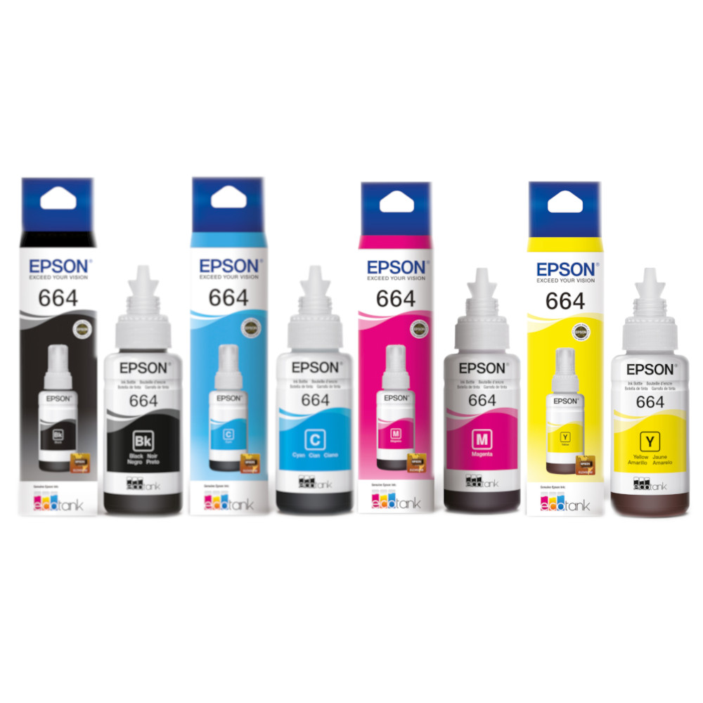 [20005] Pack de 4 Tintas T664 Originales (BkCMY)
