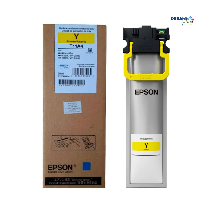 Tinta Epson T11A Amarilla T11A420-AL Original para WorkForce Pro WF-C5390 / C5810 / C5890 / C5891