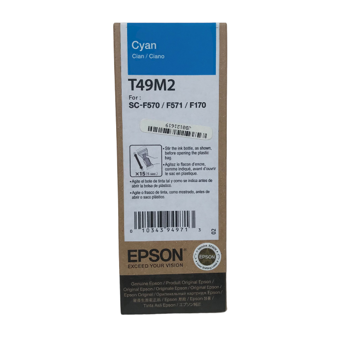 [10054] Tinta Epson SureColor F170 Cyan T49M220 Original 140ml Sublimación