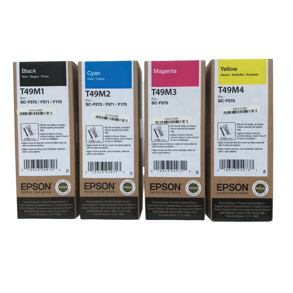 [20024] Epson T49M Pack 4 Tintas Sublimación Original 140ml (Negro, Cian, Magenta, Amarillo)