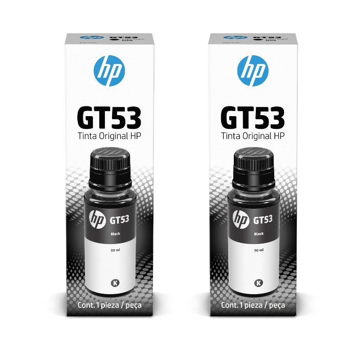 Tinta HP Pack de 2 Botellas de Tinta Negra GT53