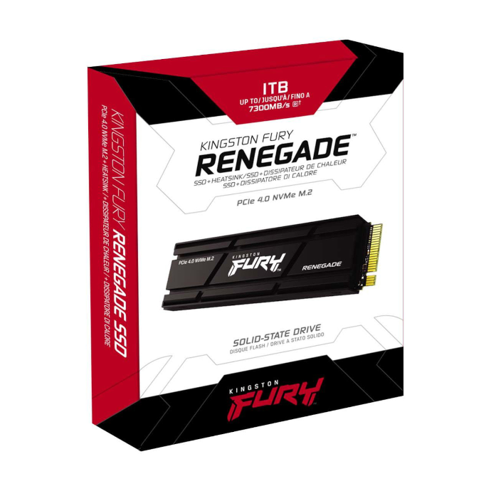 SSD Kingston FURY Renegade 1TB NVMe PCIe Gen 4.0 x4 M.2 2280 - Disipador