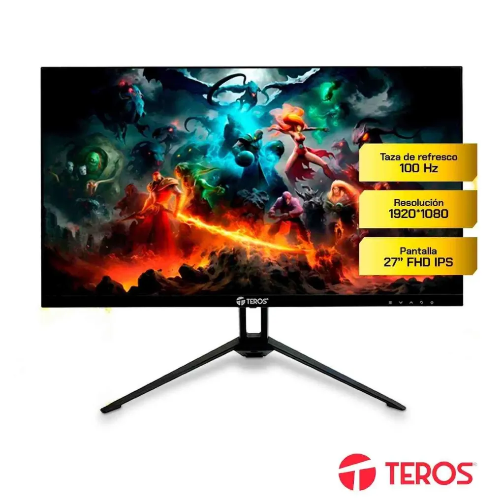 Monitor Teros TE-2712S 27” IPS Full HD 100Hz 1ms HDMI Pantalla Grande, Fluidez Total para Trabajo y Entretenimiento