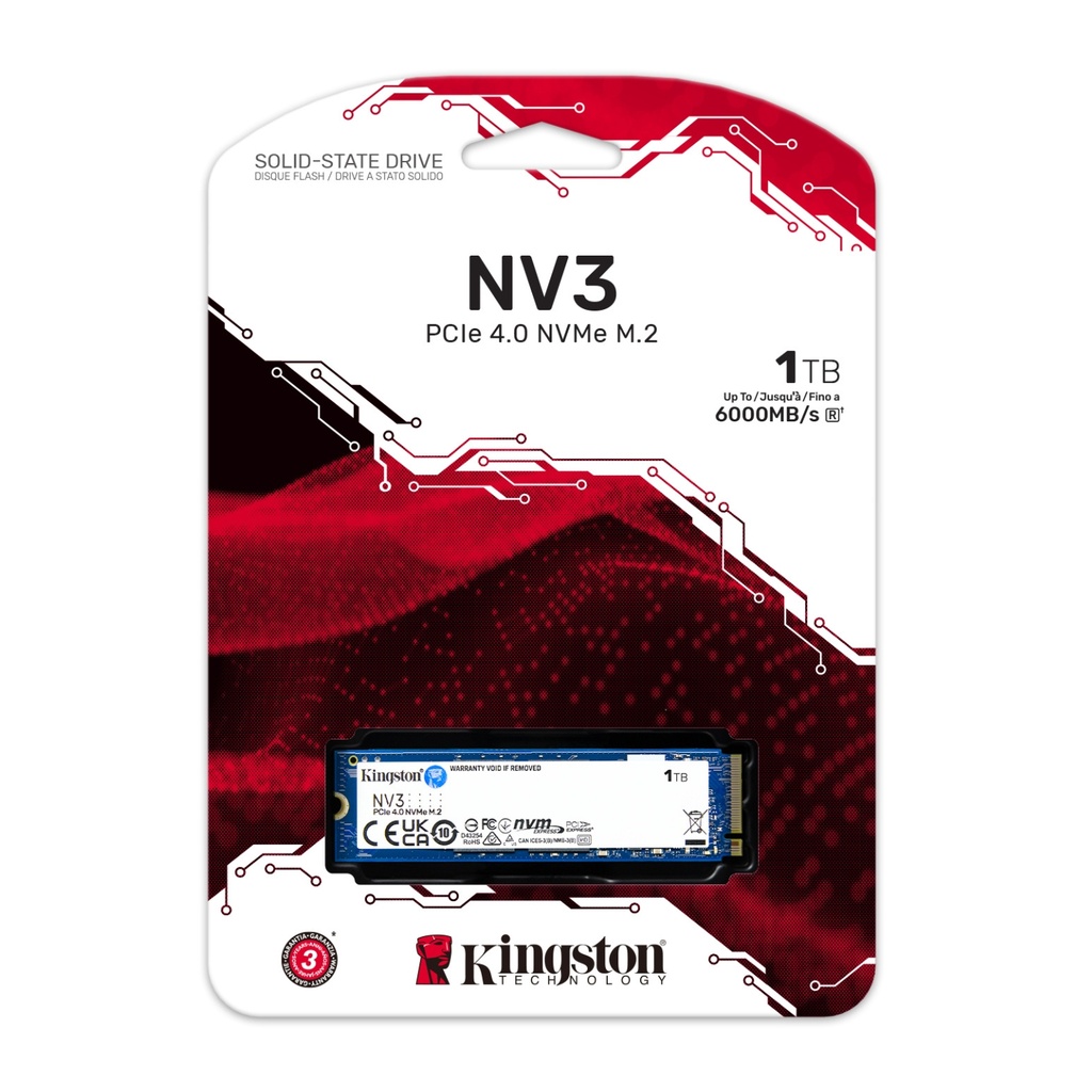 [100342] SSD Kingston NV3 Disco Sólido 1TB M.2 2280