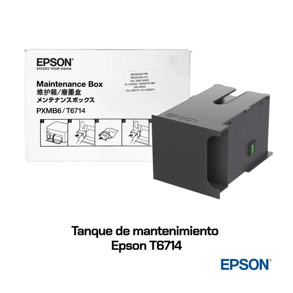 Tanque de mantenimiento Epson T6714 original para WorkForce Pro
