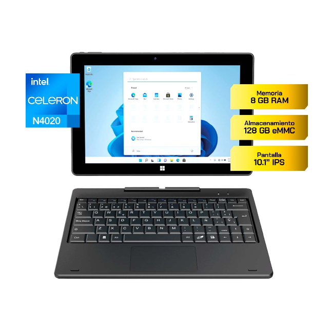 ADVANCE Notebook 2 en 1 CN4058 10.1" Celeron N4020 1.10 GHz 8GB RAM 128GB Pantalla Touch