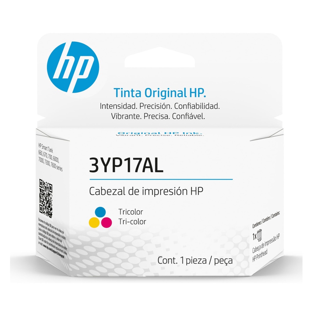 [100387] Cabezal HP 3YP17AL Tricolor Original para Smart Tank 6000 7000 7300 – Repuesto HP Perú