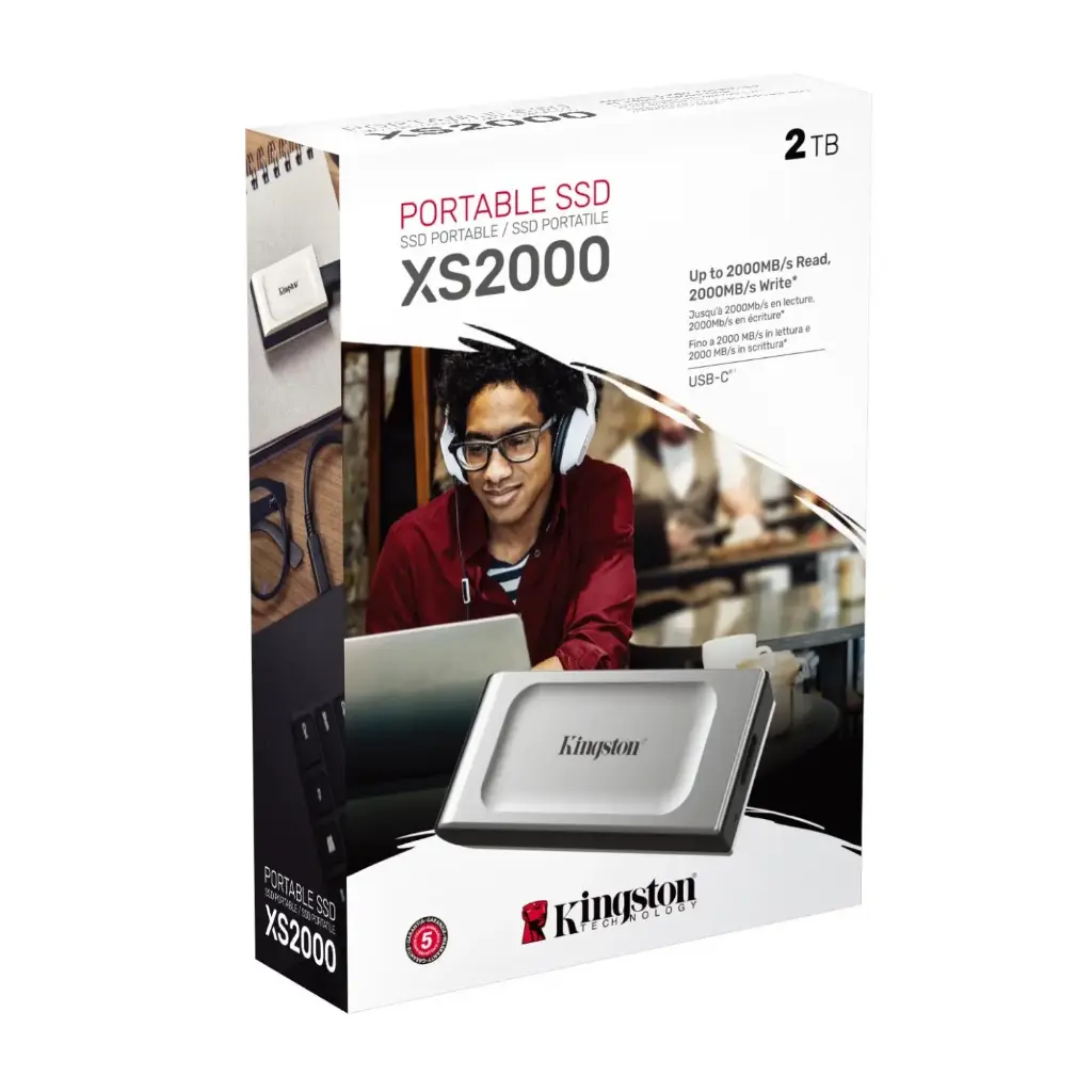 Disco SSD Externo Kingston XS2000 2TB USB 3.2 Gen 2x2 Tipo-C