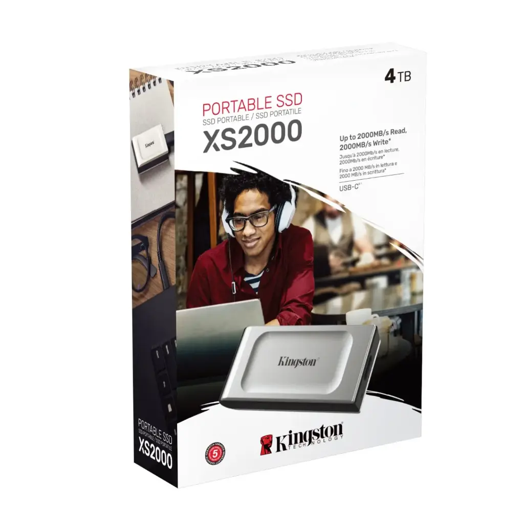 [10304] Disco SSD Externo Kingston XS2000 4TB USB 3.2 Gen 2x2 Tipo-C