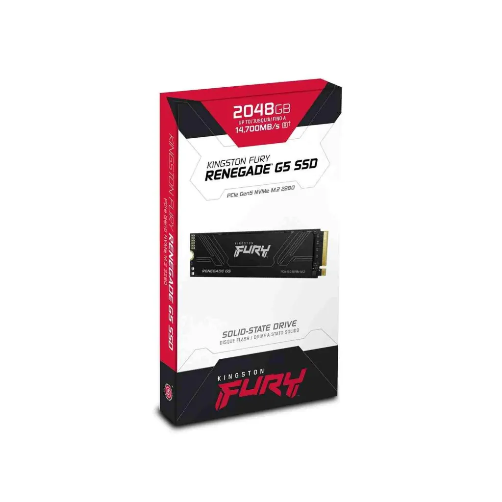SSD Kingston FURY Renegade G5 2048GB M.2 NVMe PCIe 5.0 x4 Alto Rendimiento