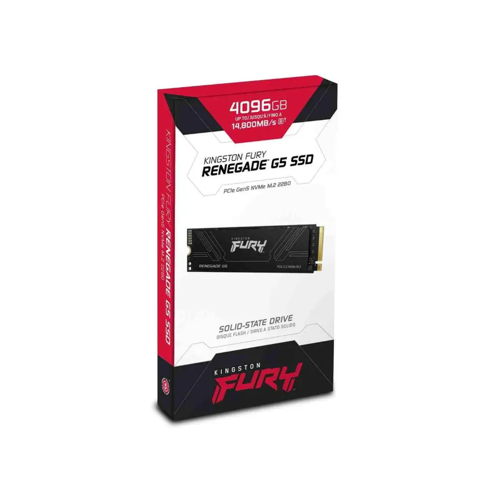 [100332] SSD Kingston FURY Renegade G5 4096GB M.2 NVMe PCIe 5.0 x4 Alto Rendimiento