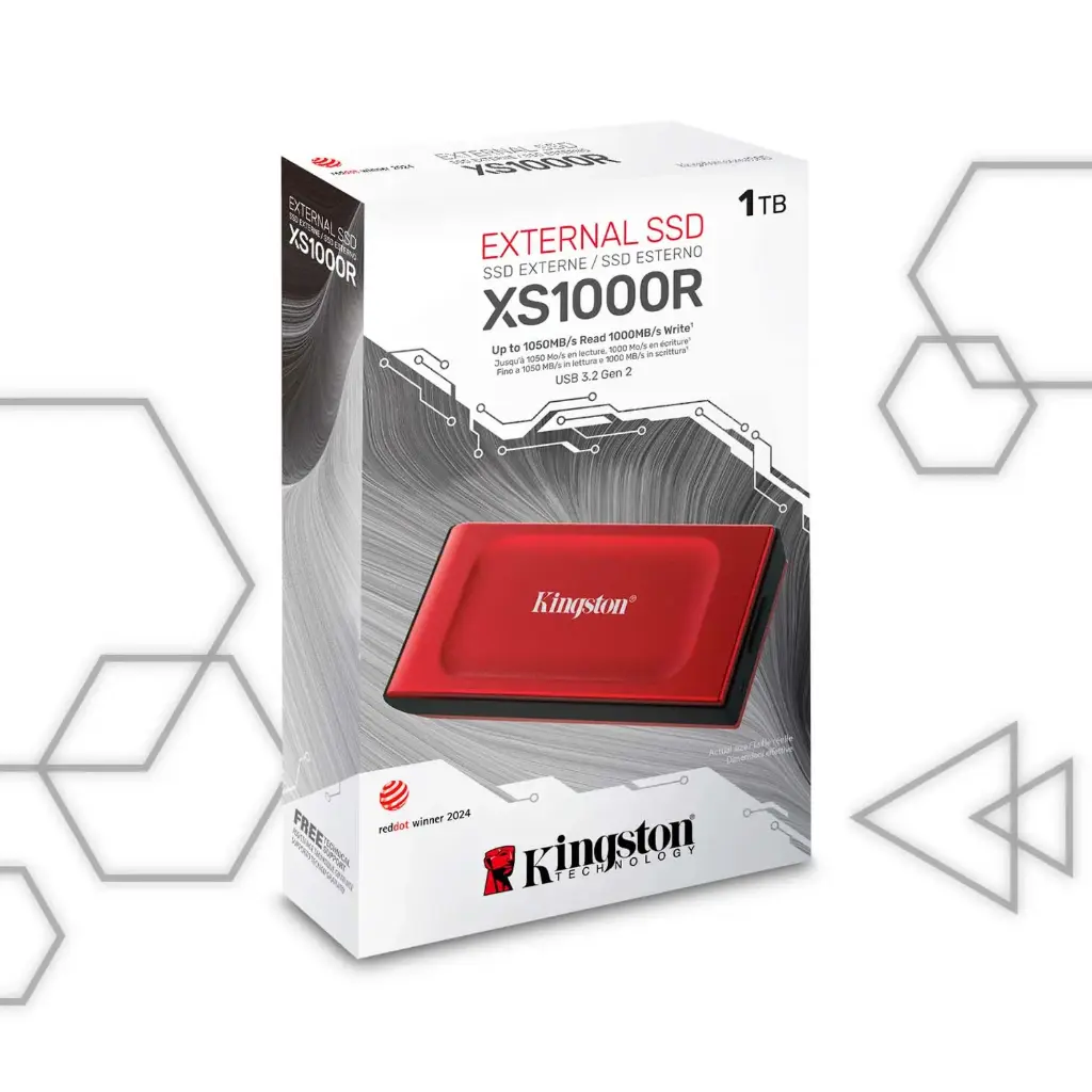 SSD Kingston XS1000 1TB Rojo Portátil