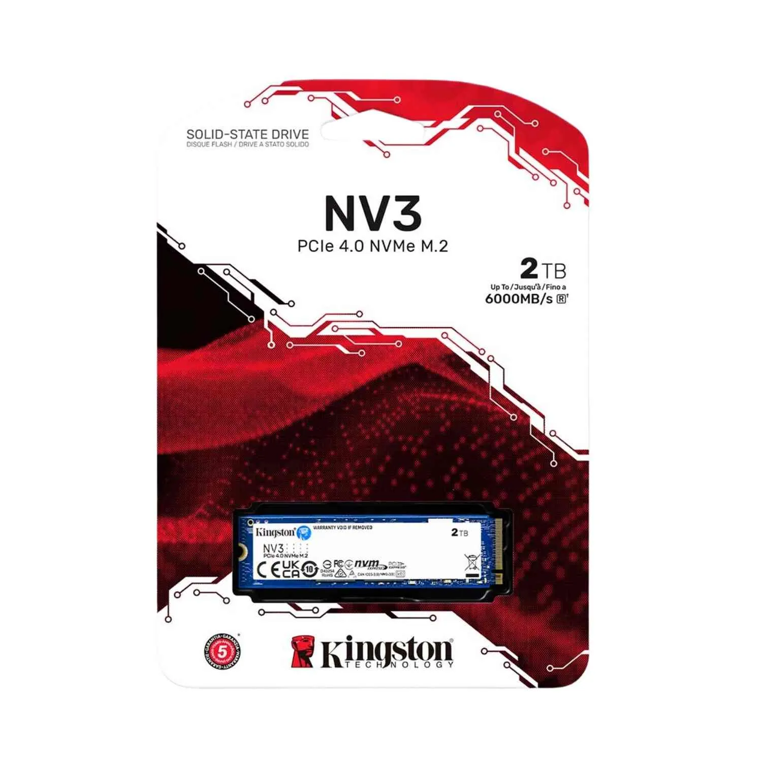 [100348] SSD Kingston NV3 Disco Sólido 2TB M.2 2280