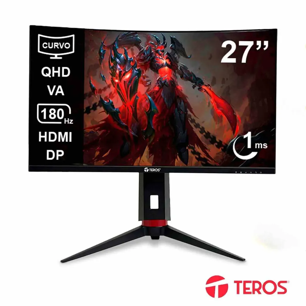 Monitor Curvo Gaming Teros TE-2767G 27" QHD 180Hz 1ms