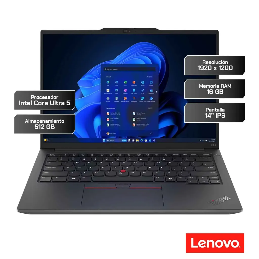 Laptop Lenovo ThinkPad E14 Gen 6 14” Intel Core Ultra 5 16GB 512GB SSD