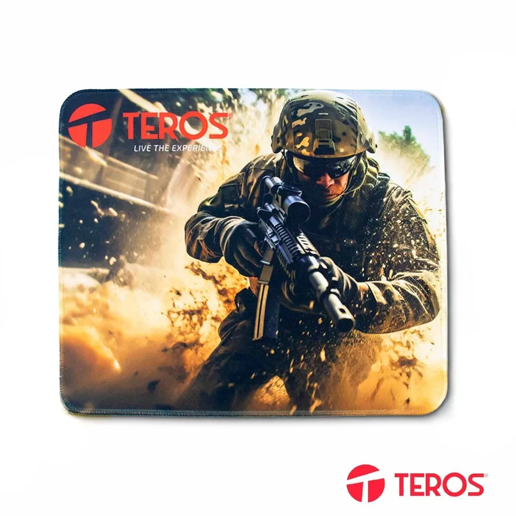 Mousepad Teros TE-3018S Diseño Impreso 32 x 27 cm con Base Antideslizante