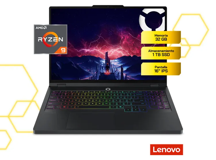 [100441] Laptop Lenovo Legion Pro 5 16ADR10 Ryzen 9 RTX 5060 32GB 1TB SSD 16 WQXGA 240Hz