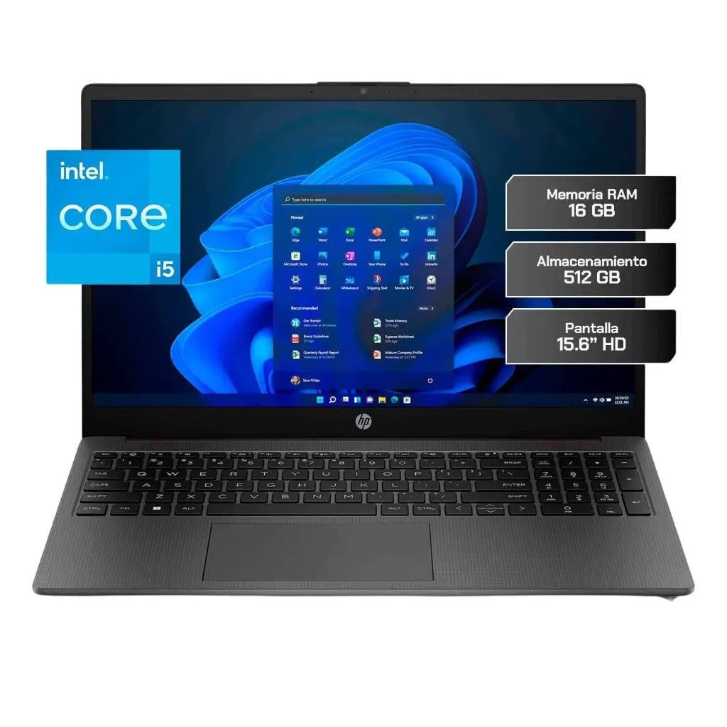 Laptop HP 250 G10 15.6" Intel Core i5 16GB 512GB SSD Windows 11