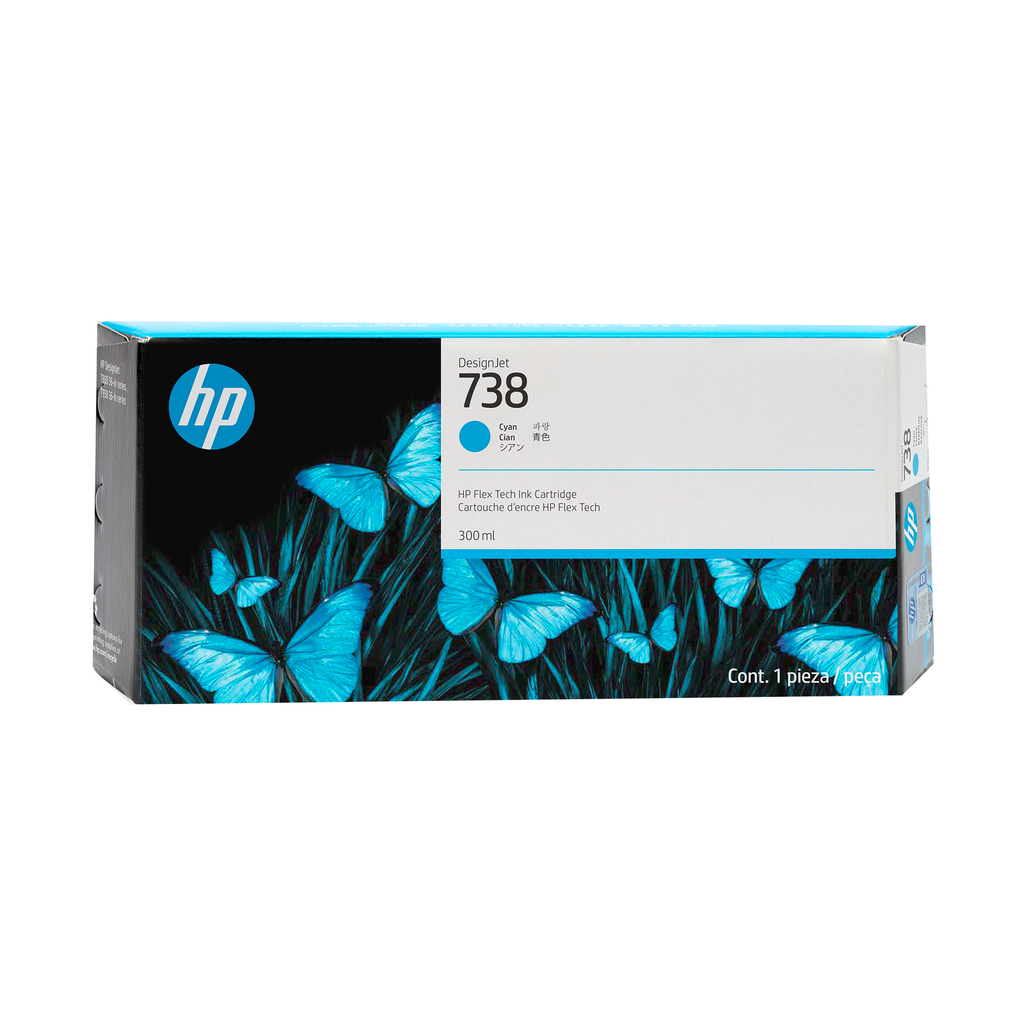 Tinta HP 738 Cian 300ml (676M6A)