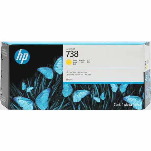 Tinta HP 738 Amarillo 300ml (676M8A)