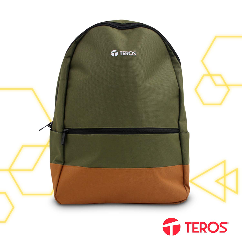 Mochila Teros Nova TE-ACS9021MG para Laptop 15.6" Verde/Marrón