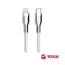 Cable USB Teros TE-70212W Tipo C a Lightning 20W Blanco