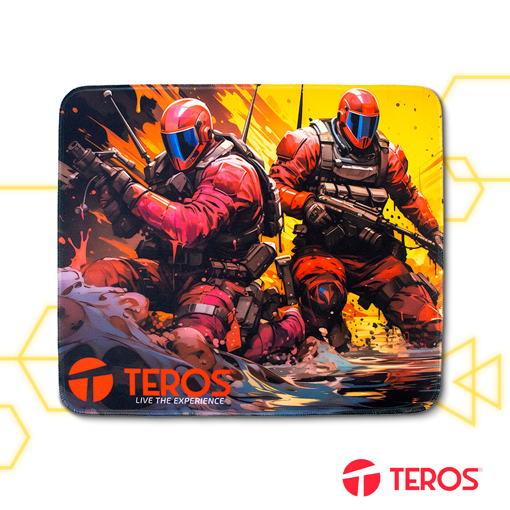 Mousepad Teros TE-3019S Diseño Impreso 32 x 27 cm