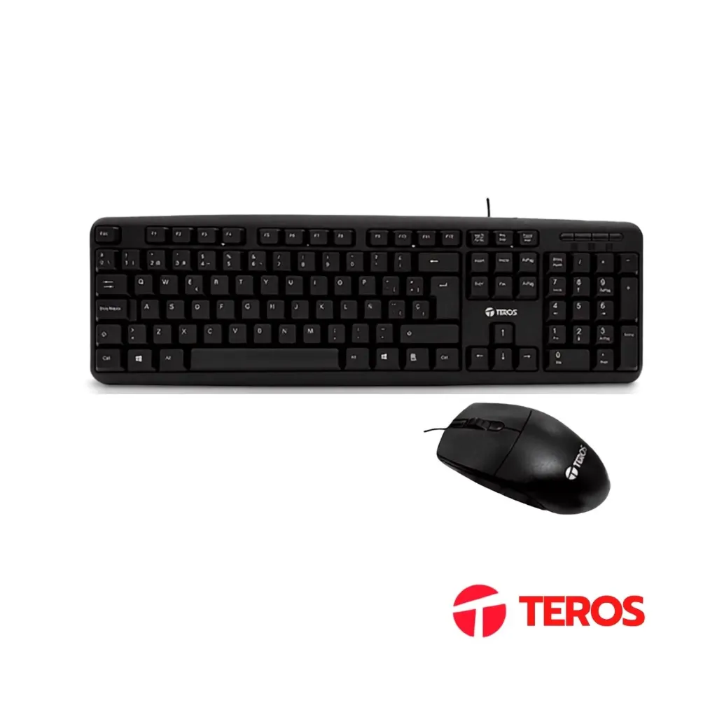 Kit Teclado y Mouse Teros TE-4062N USB Negro