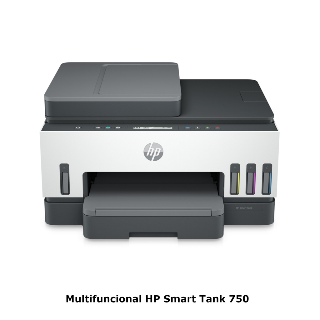 Impresora Multifuncional HP Smart Tank 750 WiFi Dúplex ADF Alta Capacidad de Tinta