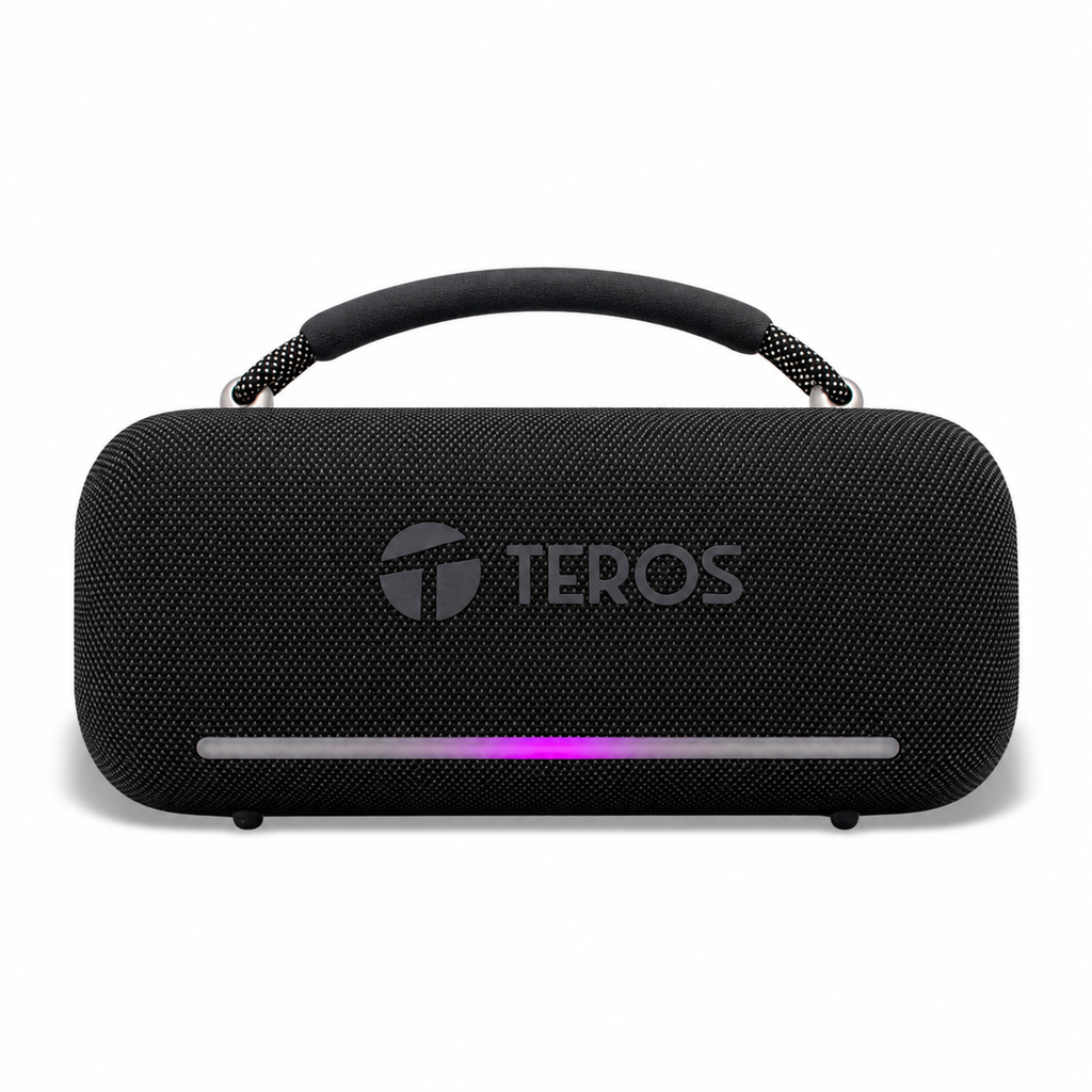 Parlante inalámbrico Teros VIBE VB-6049BLK Bluetooth 5.3 60W 4000mAh USB Luces RGB