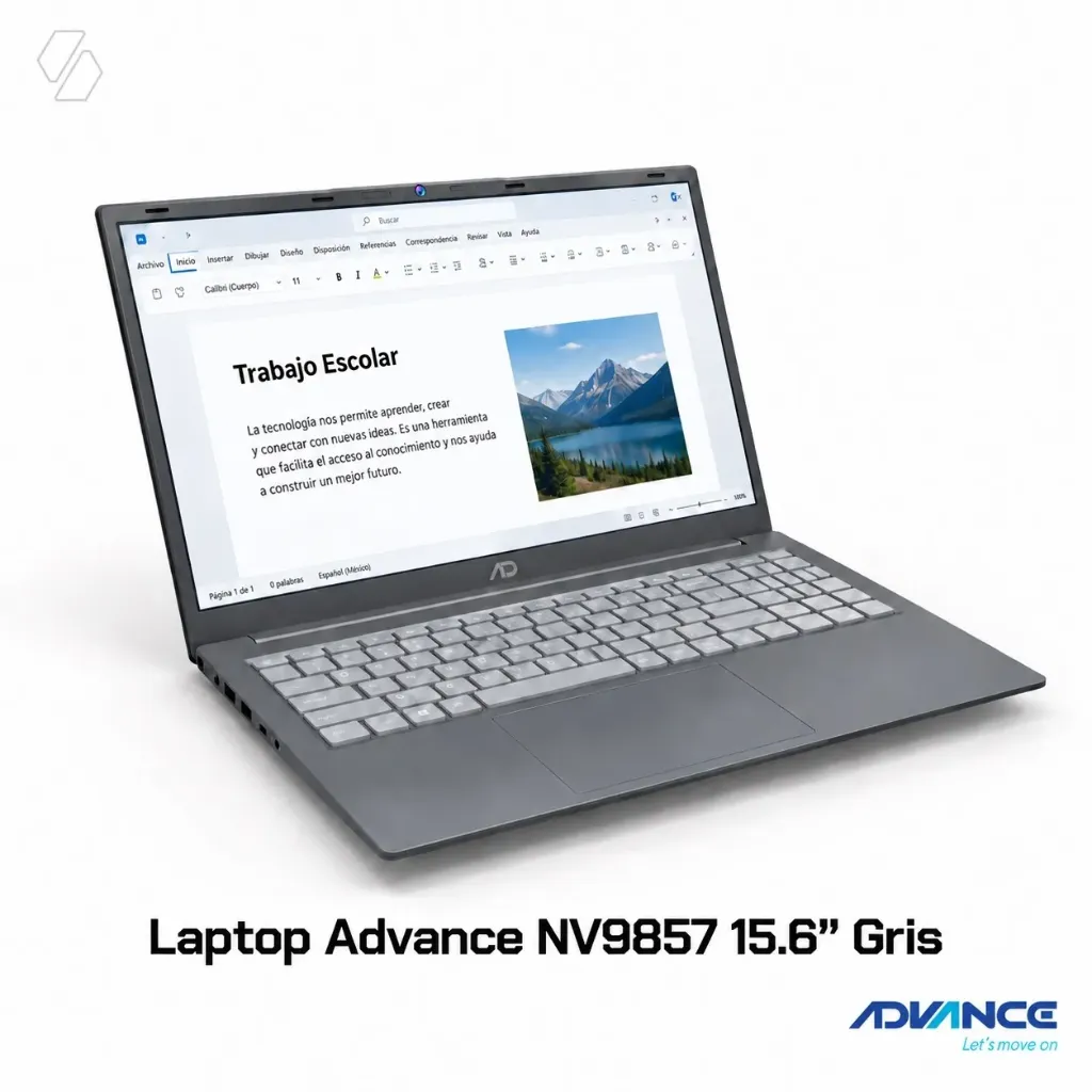 Laptop Advance NV9857 15.6" FHD 8 GB RAM SSD 256 GB gris