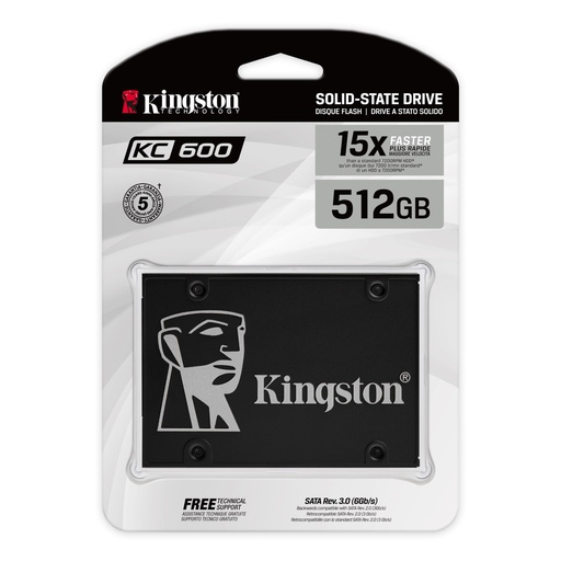 [10132] SSD Kingston KC600 512GB SATA 6.0 Gb/s 2.5" 7mm