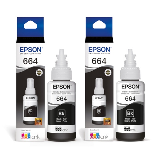 [20001] Pack de 2 Botellas de Tinta Negra T664120